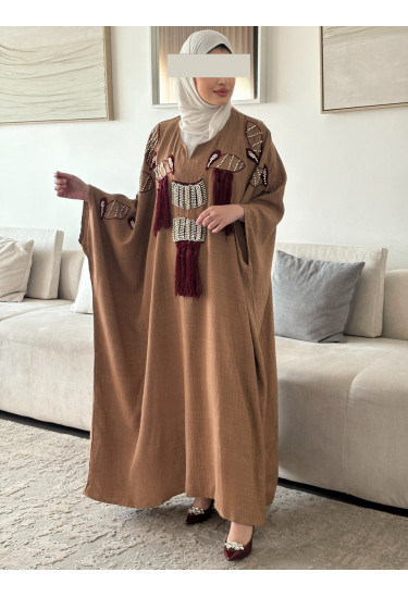 دراعة كتان شك يدوي