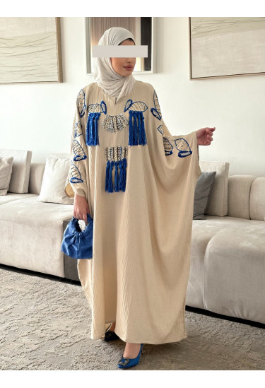 دراعة كتان شك يدوي