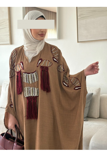 دراعة كتان شك يدوي
