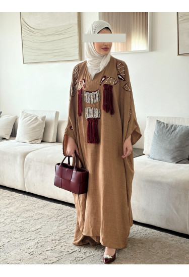 دراعة كتان شك يدوي