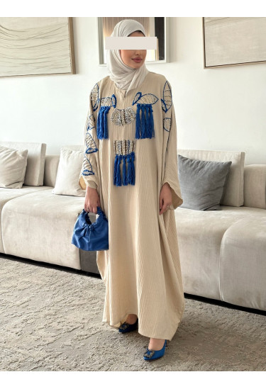 دراعة كتان شك يدوي