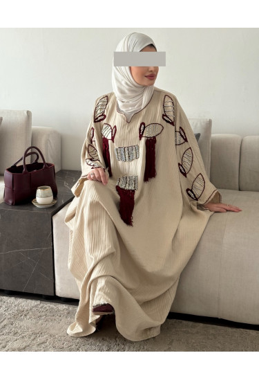 دراعة كتان شك يدوي