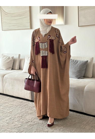 دراعة كتان شك يدوي