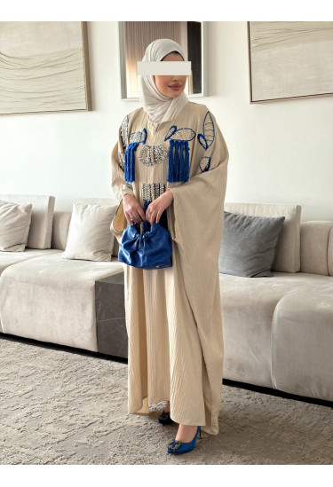 دراعة كتان شك يدوي